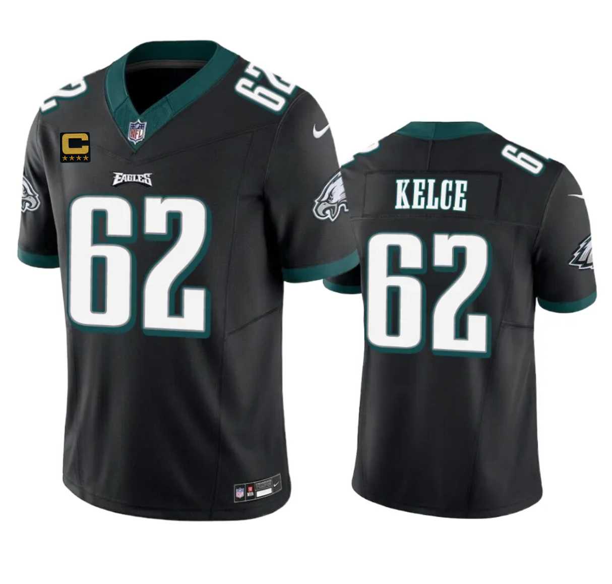 Men & Women & Youth Philadelphia Eagles #62 Jason Kelce Black 2023 F.U.S.E. With 4-Star C Patch Vapor Vapor Untouchable Limited Jersey,We sell and wholesale Men & Women & Youth Philadelphia Eagles #62 Jason Kelce Black 2023 F.U.S.E. With 4-Star C Patch Vapor Vapor Untouchable Limited Jersey on line form chian!